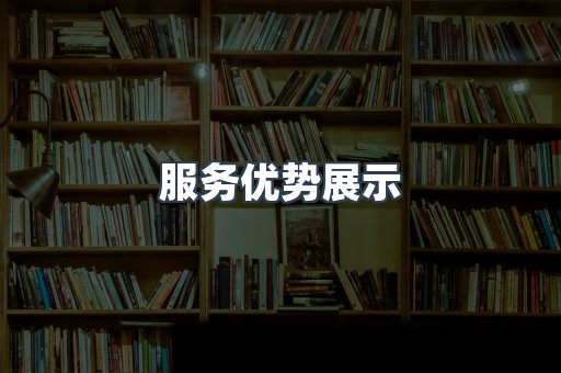 服务优势展示